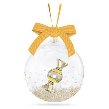 Holiday Cheers dulcis ボールオーナメント イエロー | Swarovski