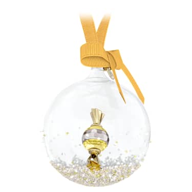 Holiday Cheers Dulcis Ball Ornament, Yellow - Swarovski, 5688315