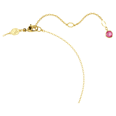 Obesek Gema, Mešani rezi, Kristalni biser, Roža, Roza, PVD zlatega odtenka - Swarovski, 5688490