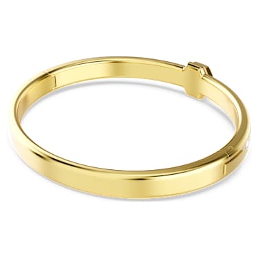 Numina 뱅글, 라운드 컷, 화이트, 골드 톤 플래팅 - Swarovski, 5688492