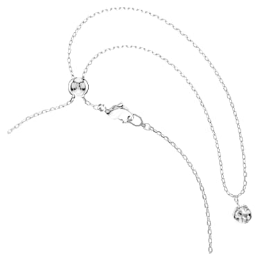 Idyllia pendant, Mixed cuts, Crystal pearl, Shell, Pink, Rhodium plated - Swarovski, 5688620