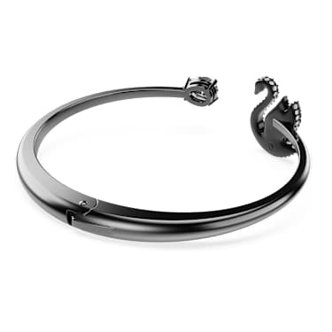 Swan Armreif, Schwan, Schwarz, Rutheniert - Swarovski, 5688744
