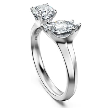 Galaxy Offener Ring, Im Labor gezüchtete Diamanten 1 ct tw, Verschiedene Schliffe, 18K Weißgold - Swarovski, 5688841