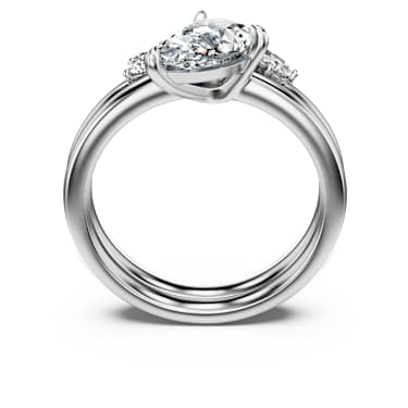 Galaxy 戒指, 套裝 (2), 總重 1.4 克拉培育鑽石, 梨形, 18K 金（白色) - Swarovski, 5688851
