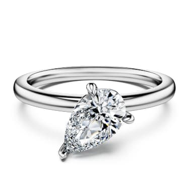 Galaxy 戒指, 套装 (2), 总重 1.4 克拉培育钻石, 梨形, 18K 金（白色) - Swarovski, 5688852