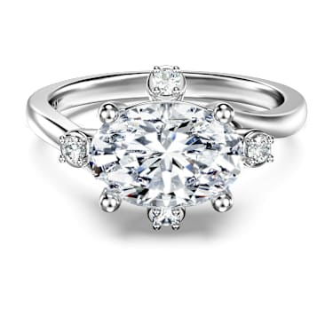 Galaxy 링, 랩 그로운 다이아몬드 2.1ct tw, 믹스 컷, 18K 화이트 골드 - Swarovski, 5688857