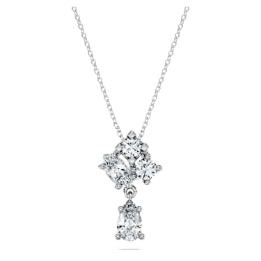 Galaxy pendant, Lab-grown diamonds 1 ct tw, Mixed cuts, 18K white gold - Swarovski, 5688870
