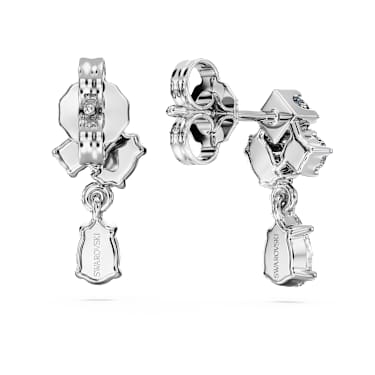 Galaxy drop earrings, Lab-grown diamonds 0.75 ct tw, Mixed cuts, 18K white gold - Swarovski, 5688874