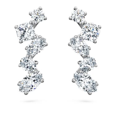Galaxy kelepçe küpe, Laboratuvarda üretilmiş elmaslar 1,25 karat toplam ağırlık, Karışık şekiller, 18k beyaz altın - Swarovski, 5688875