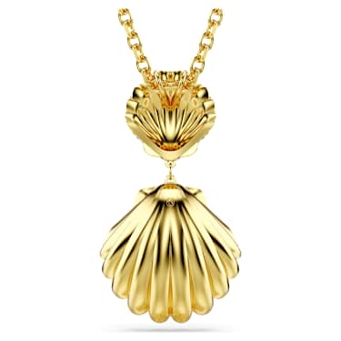 Colgante Idyllia, Perla de cristal, Tallas mixtas, Concha de mar, Blanco, Baño tono oro - Swarovski, 5689197