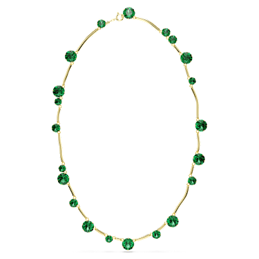 Constella Strand, Gemischte Rundschliffe, Grün, Goldlegierungsschicht - Swarovski, 5689218