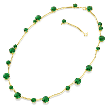Constella Strand, Gemischte Rundschliffe, Grün, Goldlegierungsschicht - Swarovski, 5689218