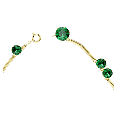 Constella Strand, Gemischte Rundschliffe, Grün, Goldlegierungsschicht - Swarovski, 5689218