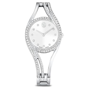 Hyperbola karpereces óra, Svájci gyártmány, Ezüstszínű, Rozsdamentes acél - Swarovski, 5689432