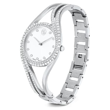 Hyperbola karpereces óra, Svájci gyártmány, Ezüstszínű, Rozsdamentes acél - Swarovski, 5689432