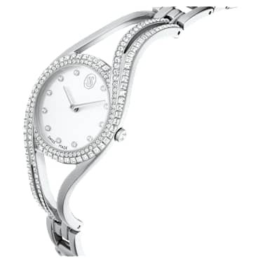 Hyperbola karpereces óra, Svájci gyártmány, Ezüstszínű, Rozsdamentes acél - Swarovski, 5689432