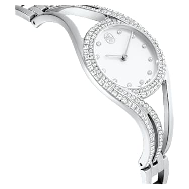 Hyperbola karpereces óra, Svájci gyártmány, Ezüstszínű, Rozsdamentes acél - Swarovski, 5689432