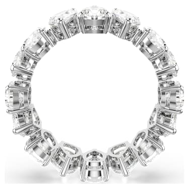Matrix Vittore ring, Pear cut, White, Silver-tone finish - Swarovski, 5689469