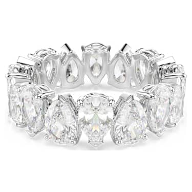 Bague Fantaisie Argentée Femme - Solitaire Zirconv Taille 59, Plaqué Argent, NEUVE
