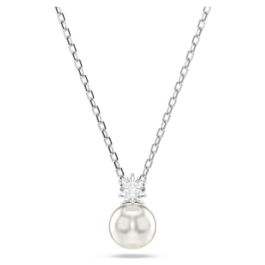 Matrix Set, Kristallperle, Rundschliff, Weiß, Rhodiniert - Swarovski, 5689624
