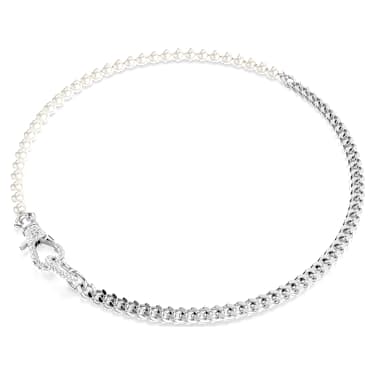 Collier Dextera, Pavé, Perle de cristal, Blanc, Métal rhodié - Swarovski, 5689634