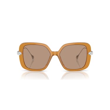 Sunglasses, Oversized, Square shape, SK6011, Brown - Swarovski, 5689794