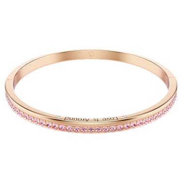 Connexus 뱅글, 라운드 컷, `Love is around`, 핑크, 로즈골드 톤 플래팅 - Swarovski, 5690021