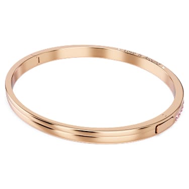 Connexus bangle, Round cut, `Love is around`, Pink, Rose gold-tone plated - Swarovski, 5690021