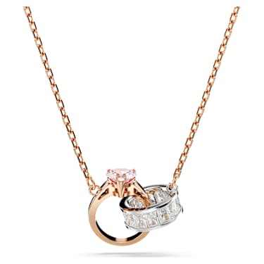 Colgante Connexus, Tallas mixtas, Corazón, Blanco, Combinación de acabados metálicos - Swarovski, 5690036