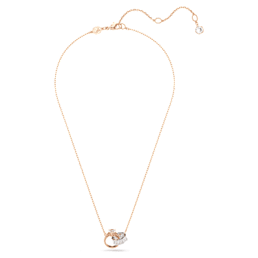 Connexus pendant, Mixed cuts, Heart, White, Mixed metal finish - Swarovski, 5690036