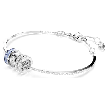 Connexus bracelet, Mixed cuts, `Love is around`, Blue, Rhodium plated - Swarovski, 5690039