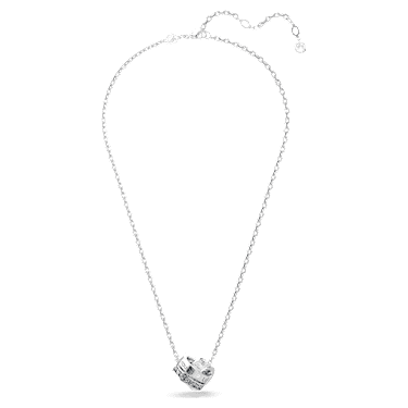 Connexus pendant, Mixed cuts, `Love is around`, Grey, Rhodium plated - Swarovski, 5690040
