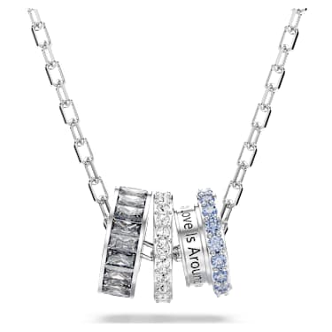 Connexus pendant, Mixed cuts, `Love is around`, Multicolored, Rhodium plated - Swarovski, 5690041