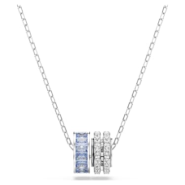 Connexus hanger, Verschillende slijpvormen, `Love is around`, Blauw, Rodium toplaag - Swarovski, 5690042