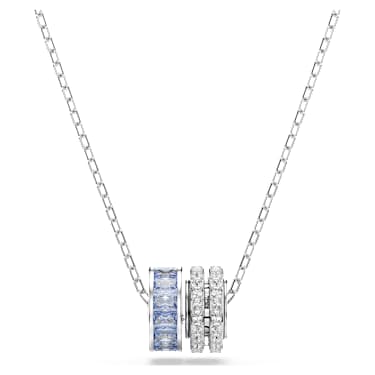 Connexus hanger, Verschillende slijpvormen, `Love is around`, Blauw, Rodium toplaag - Swarovski, 5690042