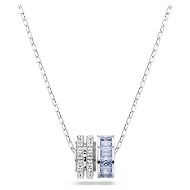Connexus hanger, Verschillende slijpvormen, `Love is around`, Blauw, Rodium toplaag - Swarovski, 5690042