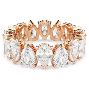 Matrix Vittore リング, ペアカット, ホワイト, 18Kローズゴールドコーティング - Swarovski, 5690091