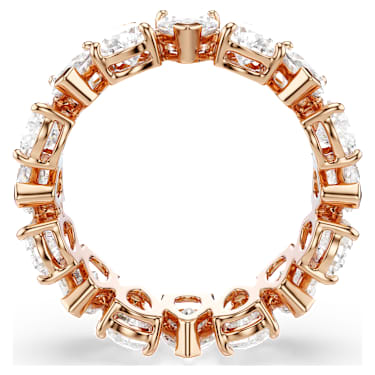 Matrix Vittore リング, ペアカット, ホワイト, ローズゴールドトーン