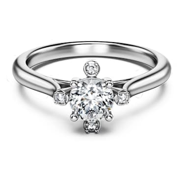 Anillo Galaxy, Diamantes creados en laboratorio (peso total de 0,5 quilate), Talla redonda, Oro blanco de 18 quilates - Swarovski, 5690383