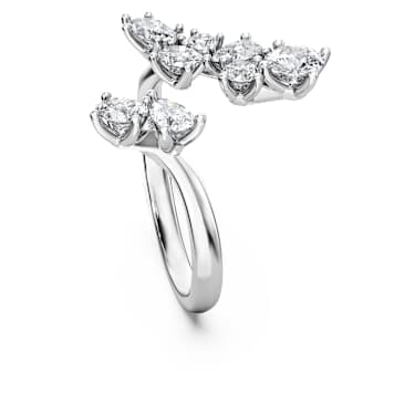 Galaxy 开口戒指, 总重 1.25 克拉培育钻石, 混合造型, 18K 金（白色) - Swarovski, 5690403