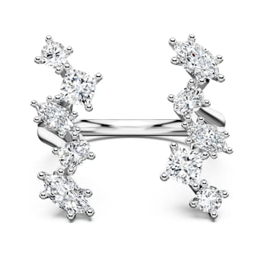 Galaxy open ring, Lab-grown diamonds 1.25 ct tw, Mixed cuts, 18K white gold - Swarovski, 5690404
