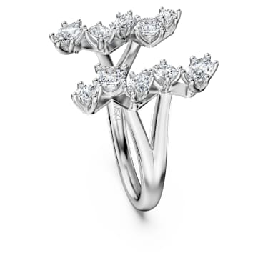 Galaxy open ring, Lab-grown diamonds 1.25 ct tw, Mixed cuts, 18K white gold - Swarovski, 5690404