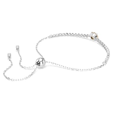 Matrix Tennis Armband, Verschiedene Schliffe, Gelb, Rhodiniert - Swarovski, 5690694