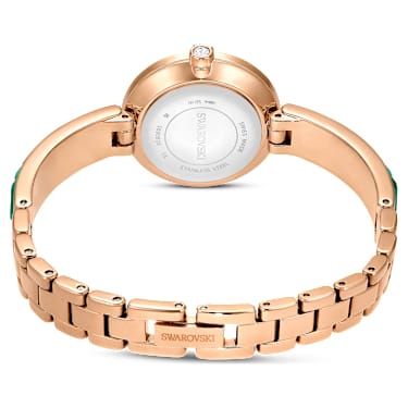 Matrix Bangle 手錶, 瑞士製造, 水晶錶鏈, 綠色, 香檳金色潤飾 - Swarovski, 5690808
