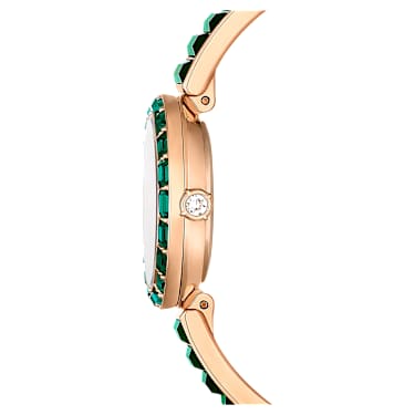 Matrix Bangle 手錶, 瑞士製造, 水晶錶鏈, 綠色, 香檳金色潤飾 - Swarovski, 5690808