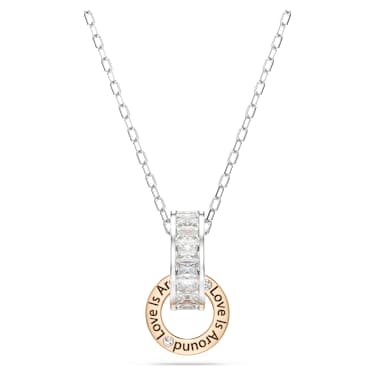 Connexus Anhänger, Verschiedene Schliffe, `Love is around`, Weiß, Metallmix - Swarovski, 5691179