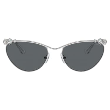 Sunglasses, Oval shape, SK7017, Silver tone - Swarovski, 5691646