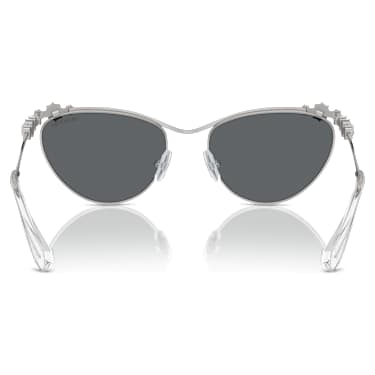 Sunglasses, Oval shape, SK7017, Silver tone - Swarovski, 5691646