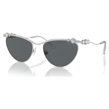 Gafas de sol, Forma ovalada, SK7017, Tono plateado - Swarovski, 5691646