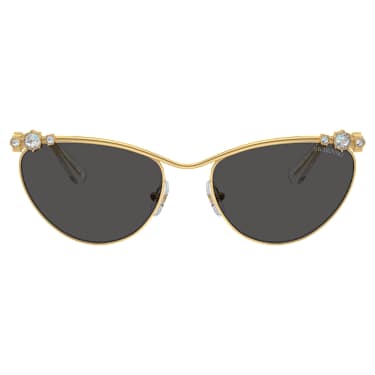 Sunglasses, Oval shape, SK7017, Gold tone - Swarovski, 5691647